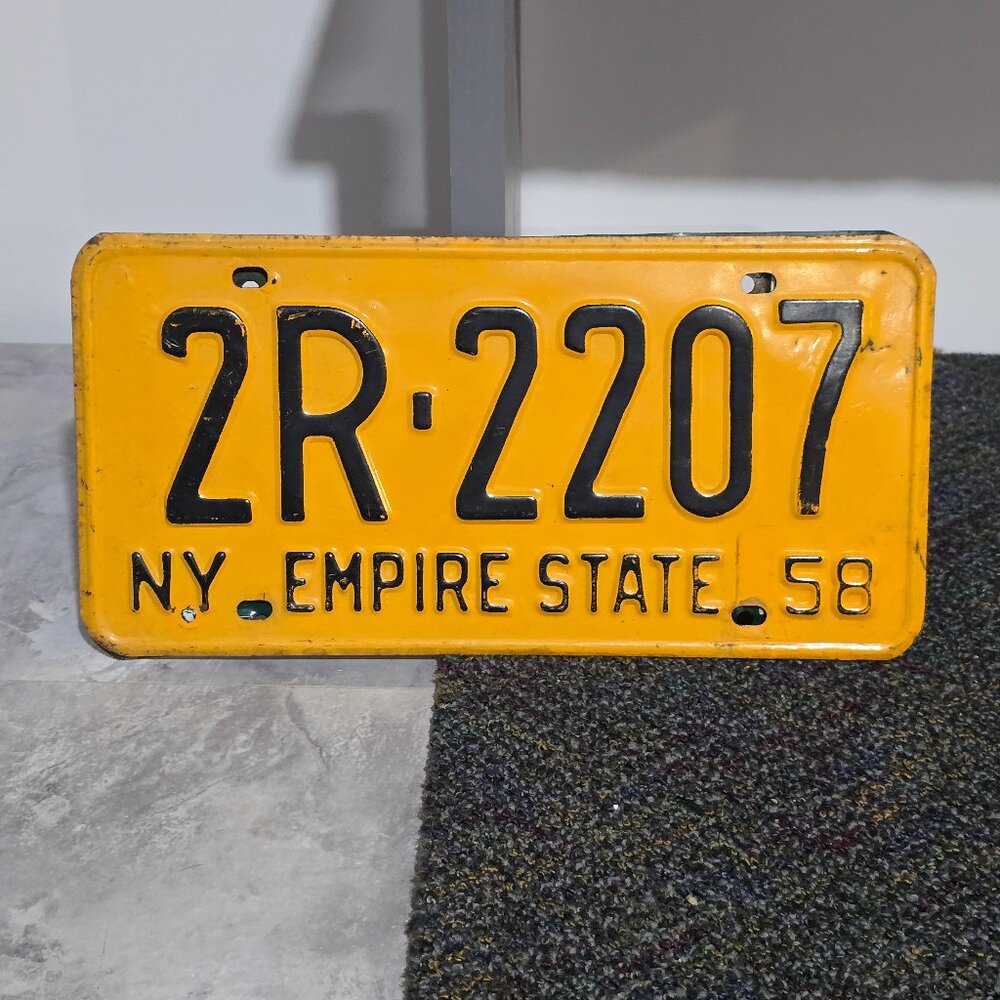 Antique New York License Plate
